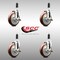Service Caster 5 Inch 316SS Maroon Poly Swivel 1-1/8 Inch Expanding Stem Caster Set Brake SCC SCC-SS316EX20S514-PPUB-MRN-TLB-118-4 - alternate 4